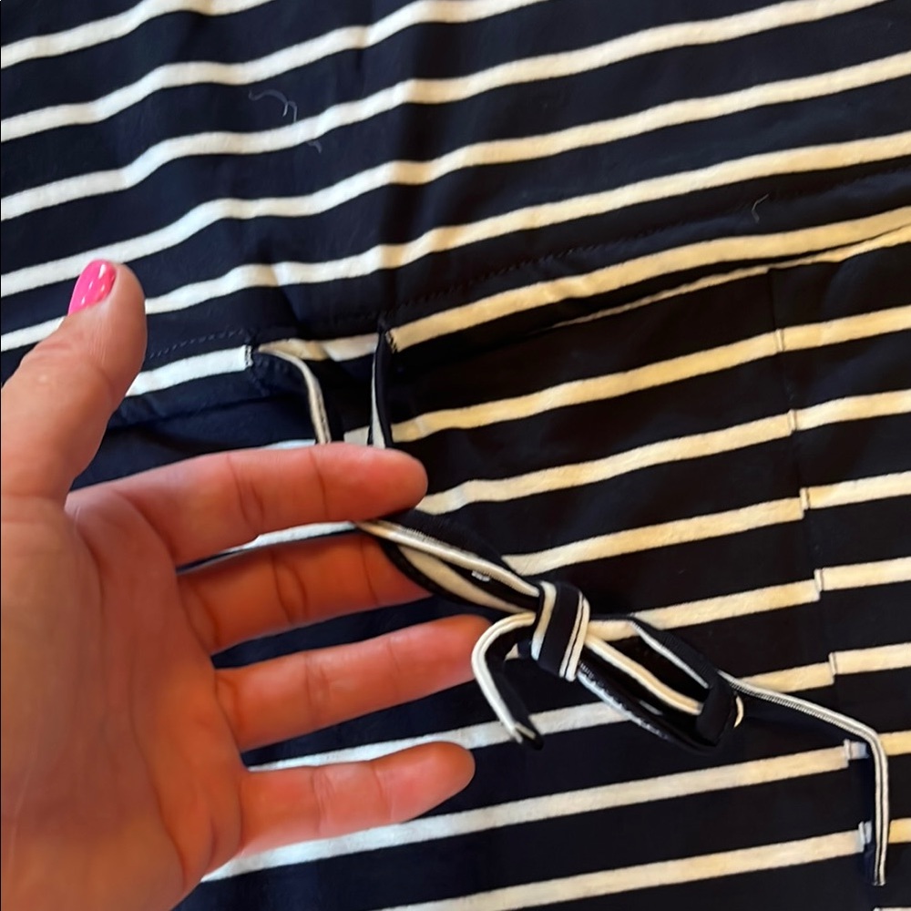 Navy Striped Midi Dress - Picture 5 of 6